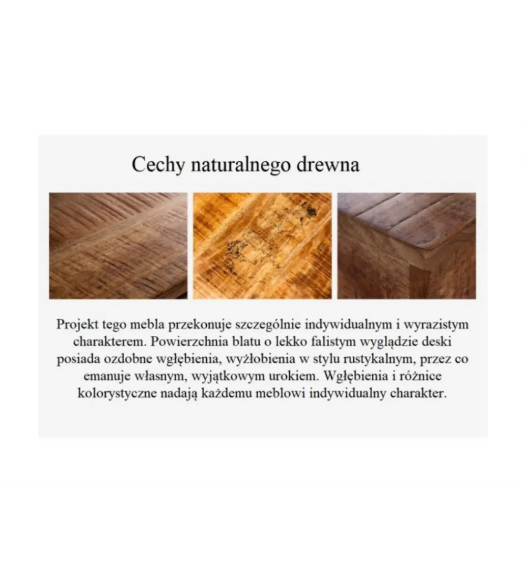 Stół ART DECO 140 cm drewno mango nautralny*Invicta Interior Outlet