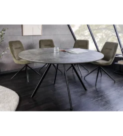 Stół ATELIER 120 cm kolor naturalnego kamienia szary*Invicta Interior