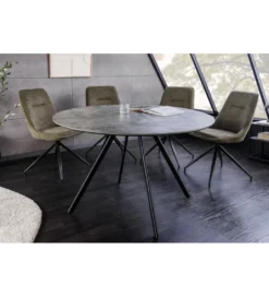 Stół ATELIER 100 cm kolor naturalnego kamienia szary*Invicta Interior Discount