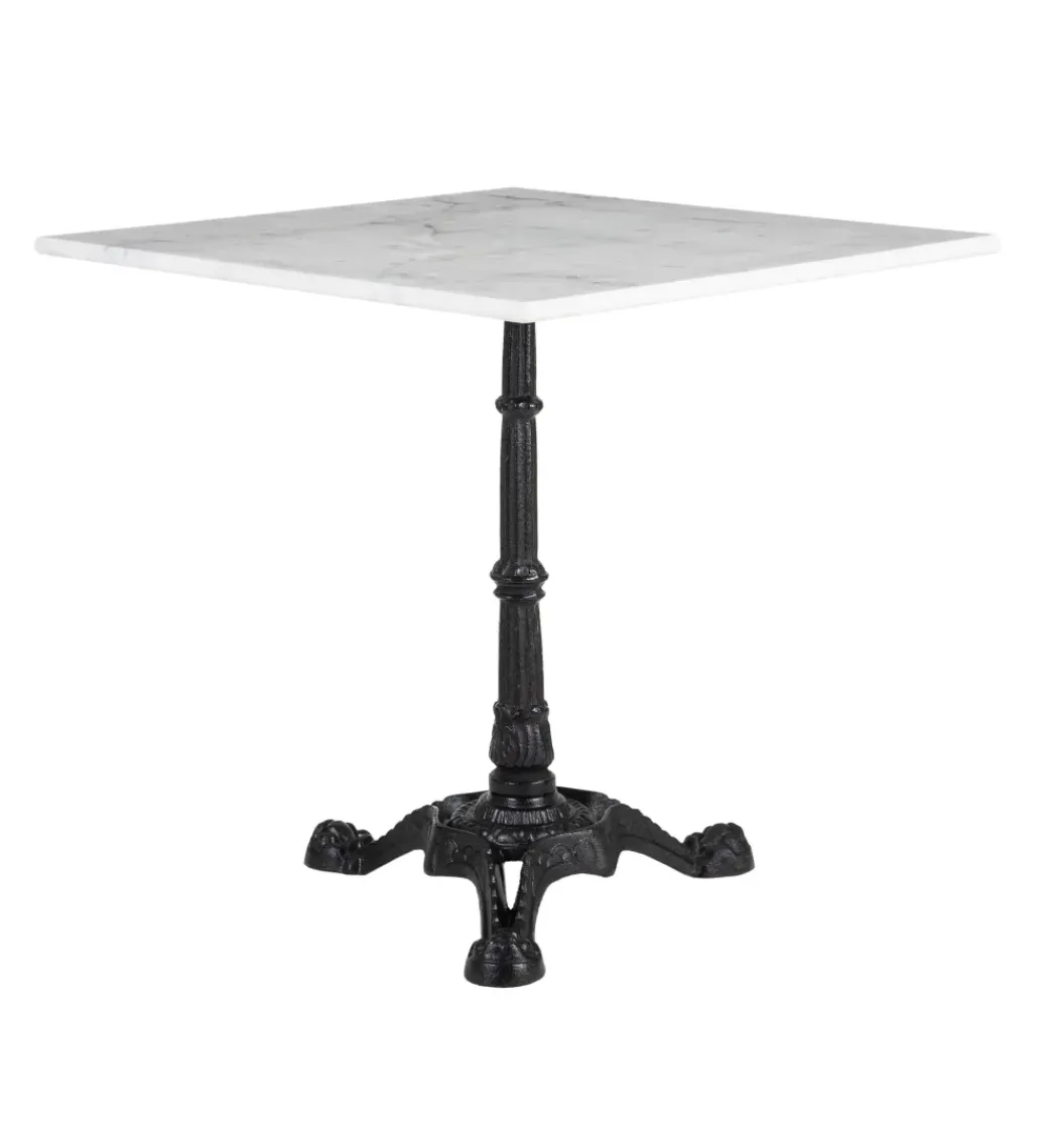 Stół AUESON 70 cm czarny blat w optyce marmuru*Zona-Design Hot