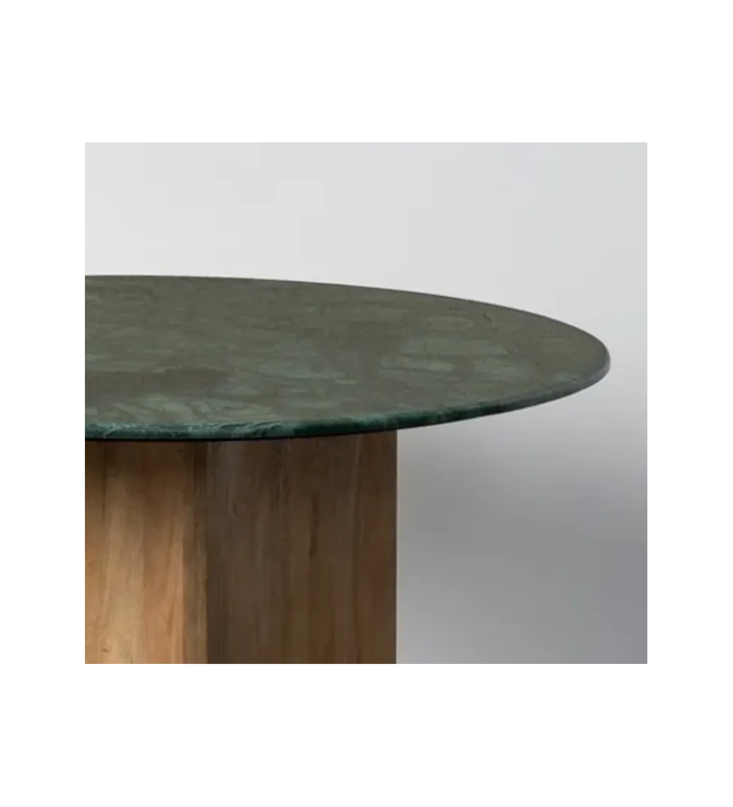 Stół AUXY 115 cm drewno mango marmur*Zona-Design Clearance