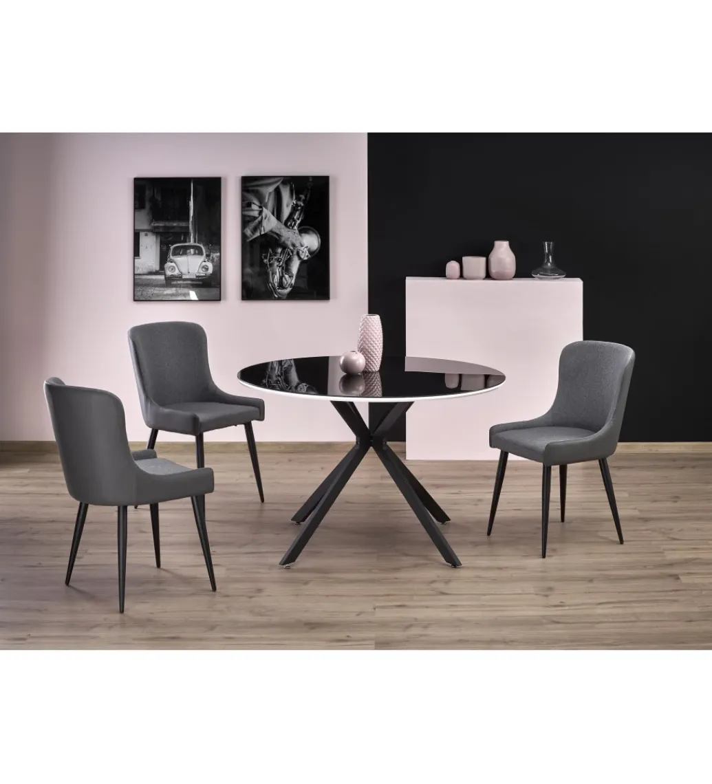 Stół AVELAR 120 cm czarny*Halmar Sale