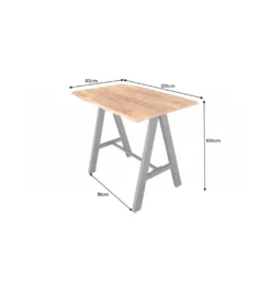 Stół barowy ARKTYKA Mammut 120 cm drewno akacja*Invicta Interior Sale
