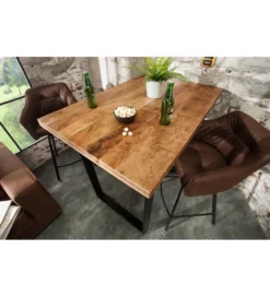 Stół barowy Iron Craft 120 cm drewno Mango*Invicta Interior New