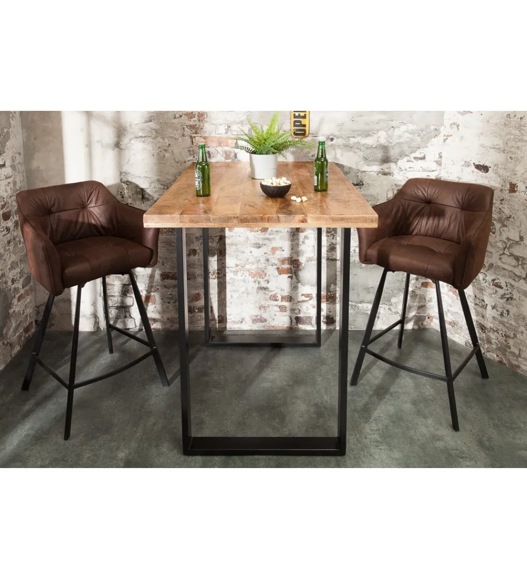 Stół barowy Iron Craft 120 cm drewno Mango*Invicta Interior New