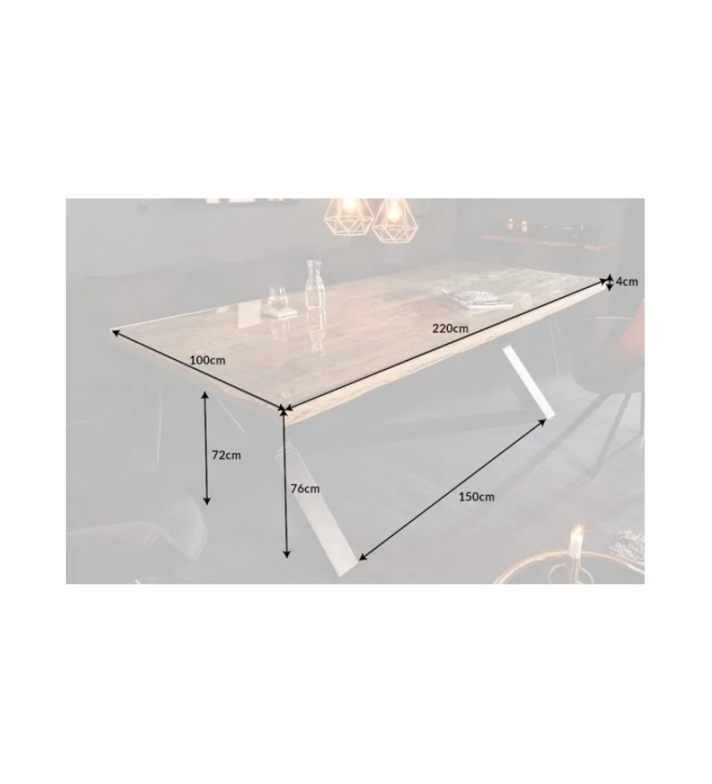 Stół Barracuda X 220 cm drewno teak*Invicta Interior Discount