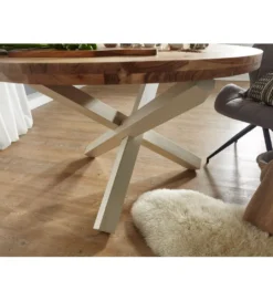 Stół BOHA 120 cm drewno akacja*WOHNLING, GERMANY Discount