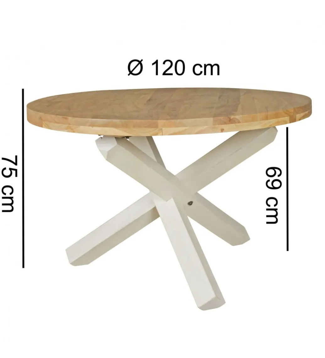 Stół BOHA 120 cm drewno akacja*WOHNLING, GERMANY Discount