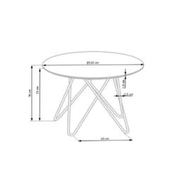 Stół Bonello 120 cm w optyce szarego marmuru*Halmar Online