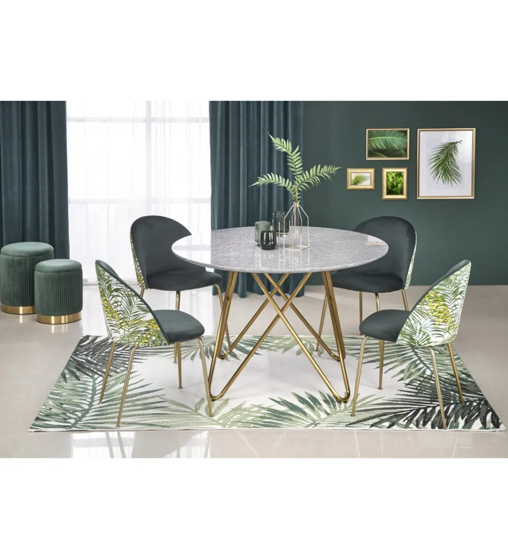 Stół Bonello 120 cm w optyce szarego marmuru*Halmar Online