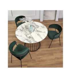 Stół BRODWAY 110 cm w optyce białego marmuru*Halmar Clearance
