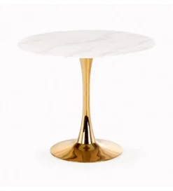 Stół CASEMIRO 90 cm w optyce białego marmuru*Halmar Discount