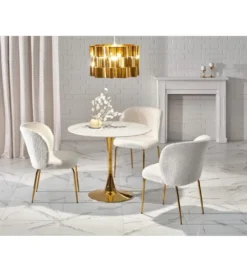 Stół CASEMIRO 90 cm w optyce białego marmuru*Halmar Discount