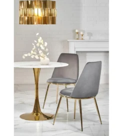 Stół CASEMIRO 90 cm w optyce białego marmuru*Halmar Discount