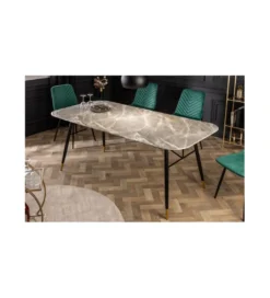 Stół CATANIA Paris 180 cm szkło w optyce szarego marmuru*Invicta Interior Outlet