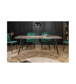 Stół CATANIA Paris 180 cm szkło w optyce szarego marmuru*Invicta Interior Outlet