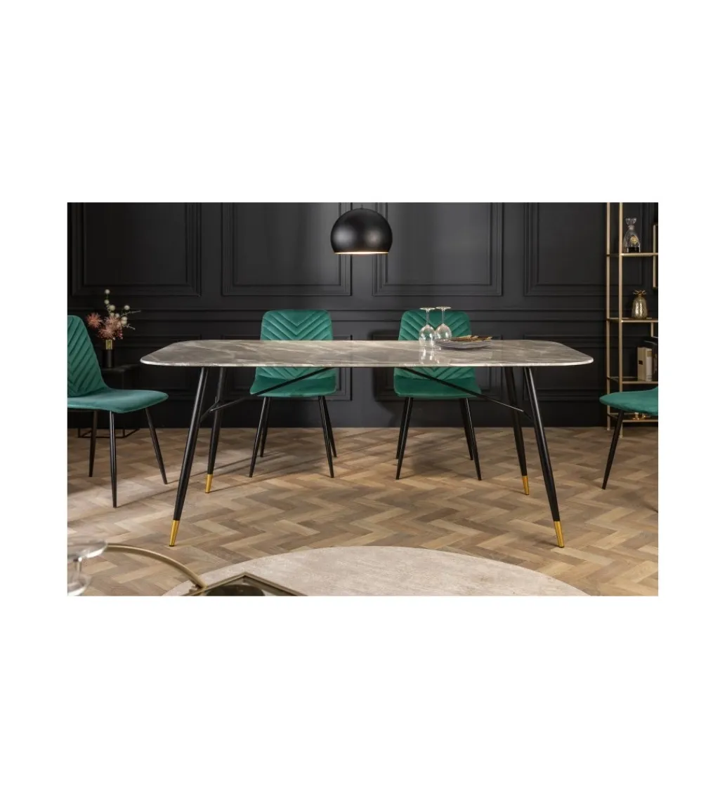Stół CATANIA Paris 180 cm szkło w optyce szarego marmuru*Invicta Interior Outlet