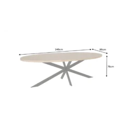 Stół Craft GALAXIE 240 cm drewno mango naturalny*Invicta Interior - przedsprzedaż Best