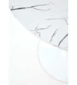 Stół DENVER 80 cm w optyce białego marmuru*Halmar Hot