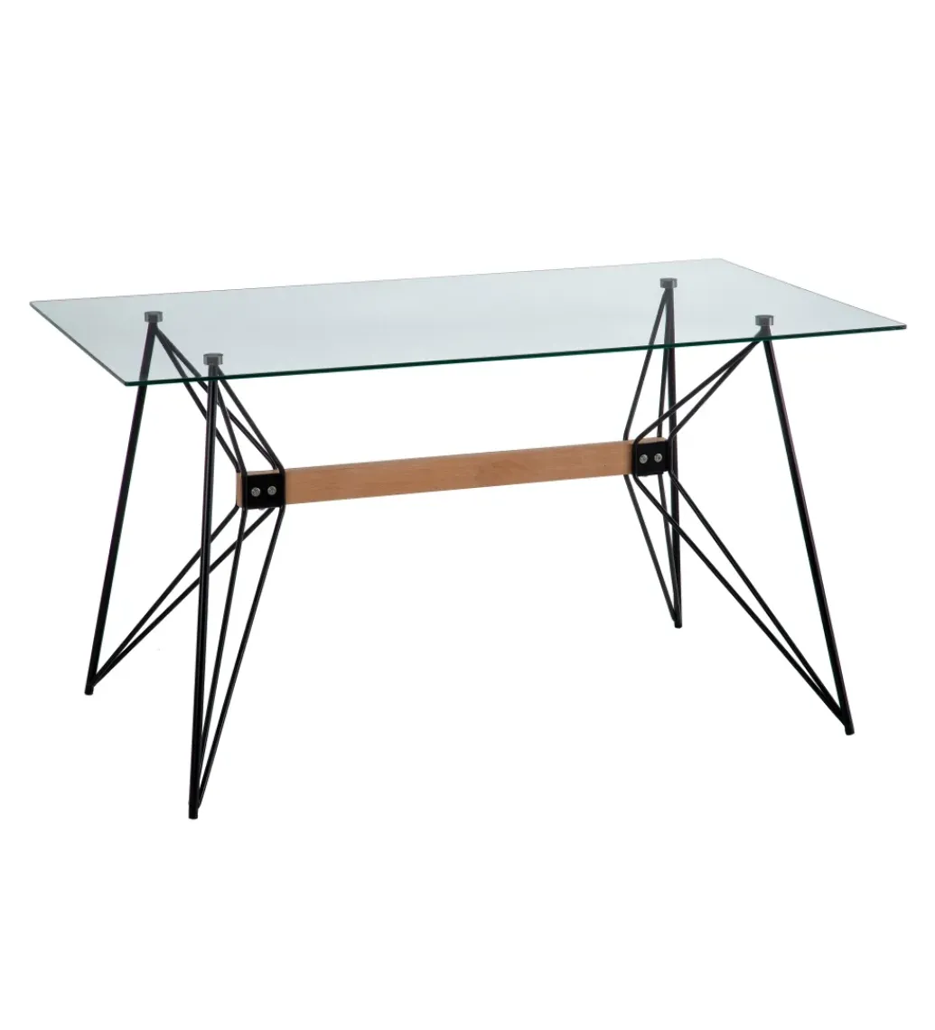 Stół DIVARMOT 140 cm szklany czarny*Zona-Design