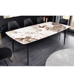 Stół DYLAN  180 cm ceramika w optyce marmuru*Invicta Interior Online
