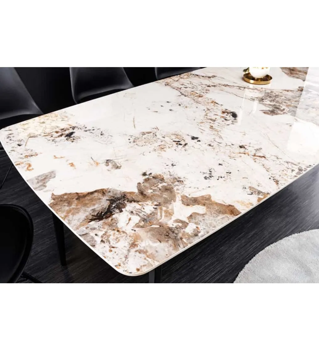 Stół DYLAN 160 cm ceramika w optyce marmuru*Invicta Interior