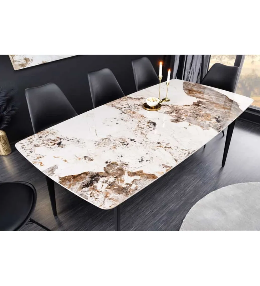 Stół DYLAN 160 cm ceramika w optyce marmuru*Invicta Interior