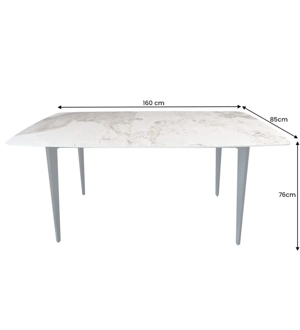 Stół DYLAN 160 cm ceramika w optyce marmuru*Invicta Interior