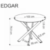 Stół EDGAR 100 cm naturalny*Halmar Best