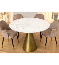 Stół ELEGANCIA 100 cm biały marmuru*Invicta Interior Hot