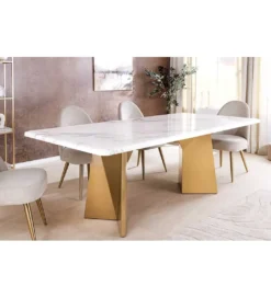 Stół EXTRAVAGANCIA 200 cm blat z białego marmuru*Invicta Interior - przedsprzedaż Best