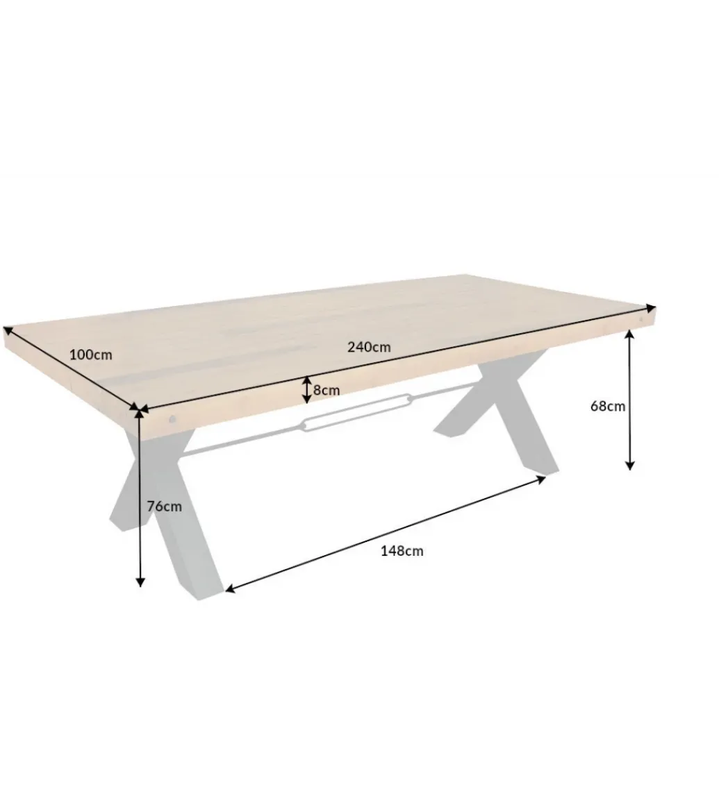 Stół FACTORY 240 cm drewno sosna*Invicta Interior