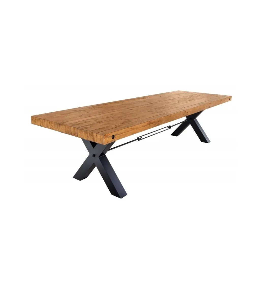 Stół FACTORY 300 cm drewno sosna brąz*Invicta Interior