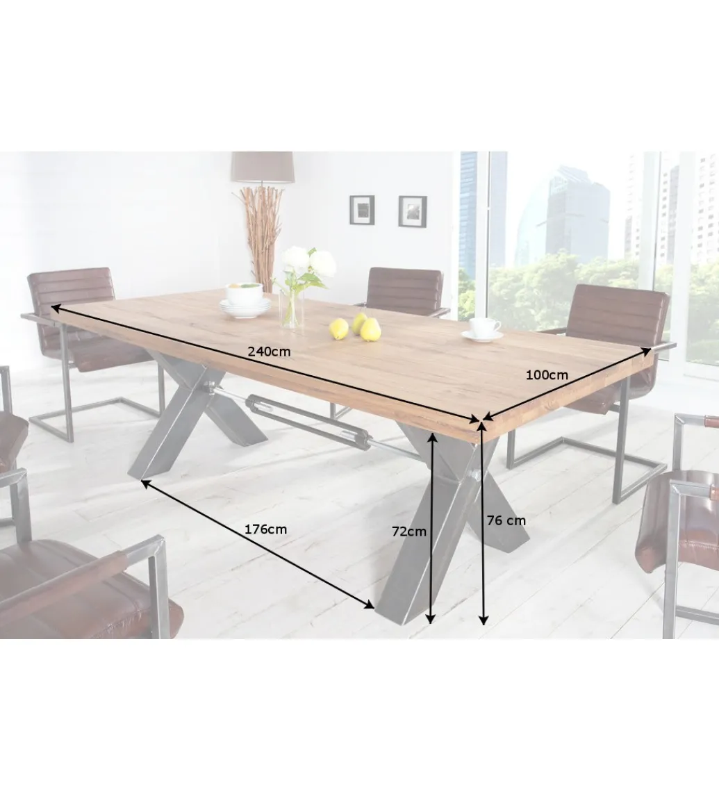 Stół FACTORY Thor 240 cm drewno dąb dziki*Invicta Interior Clearance
