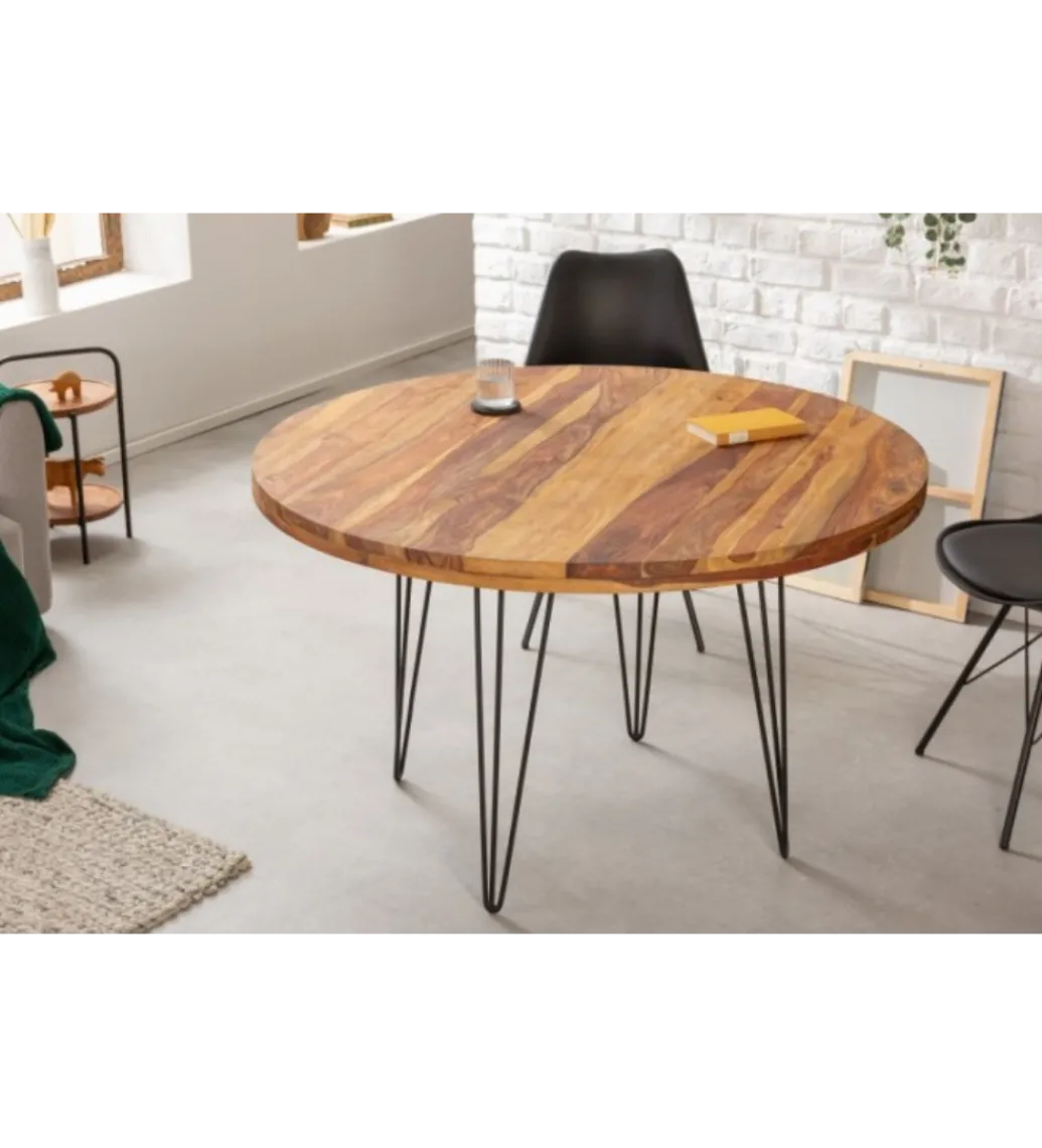 Stół FENICE Makassar 120 cm drewno Sheesham*Invicta Interior Clearance