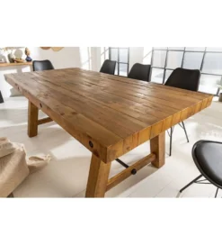 Stół FINES Finca 165 Cm drewno sosna brąz*Invicta Interior Sale