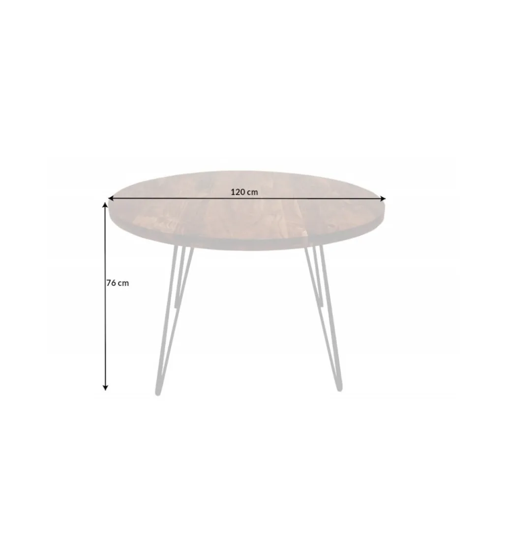 Stół GEDREZ 120 cm drewno akacja*Invicta Interior Best