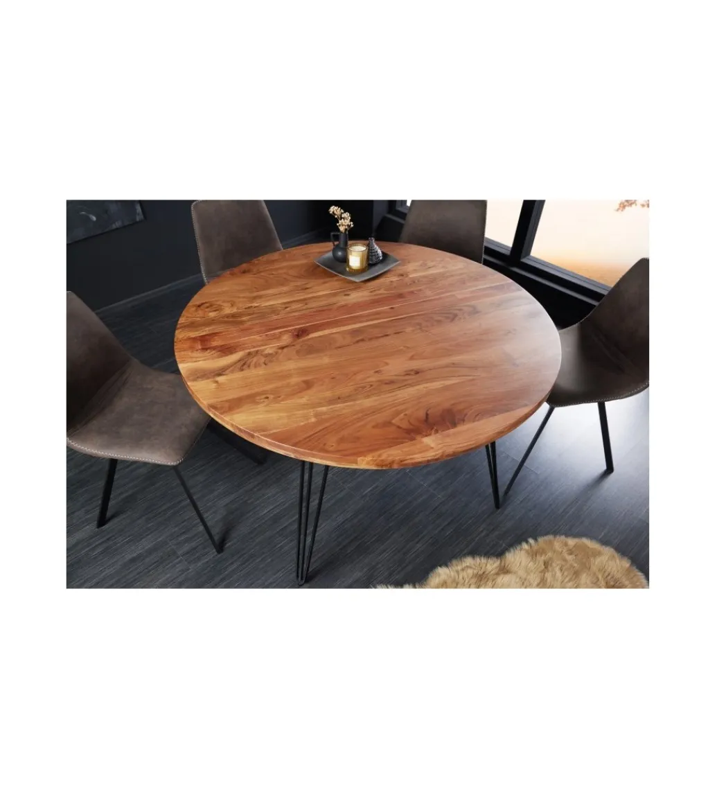 Stół GEDREZ 120 cm drewno akacja*Invicta Interior Best