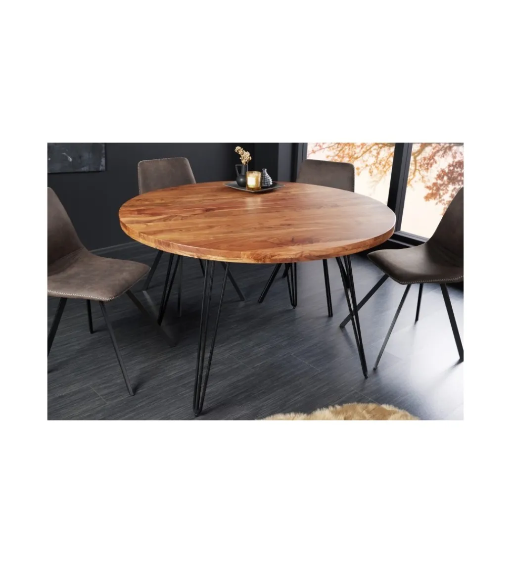 Stół GEDREZ 120 cm drewno akacja*Invicta Interior Best