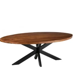 Stół GERARD 210 cm drewno akcja brązowy*J-Line Outlet