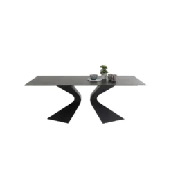 Stół GLORIA 180 x 90 cm ceramiczny blat czarny*KDesign