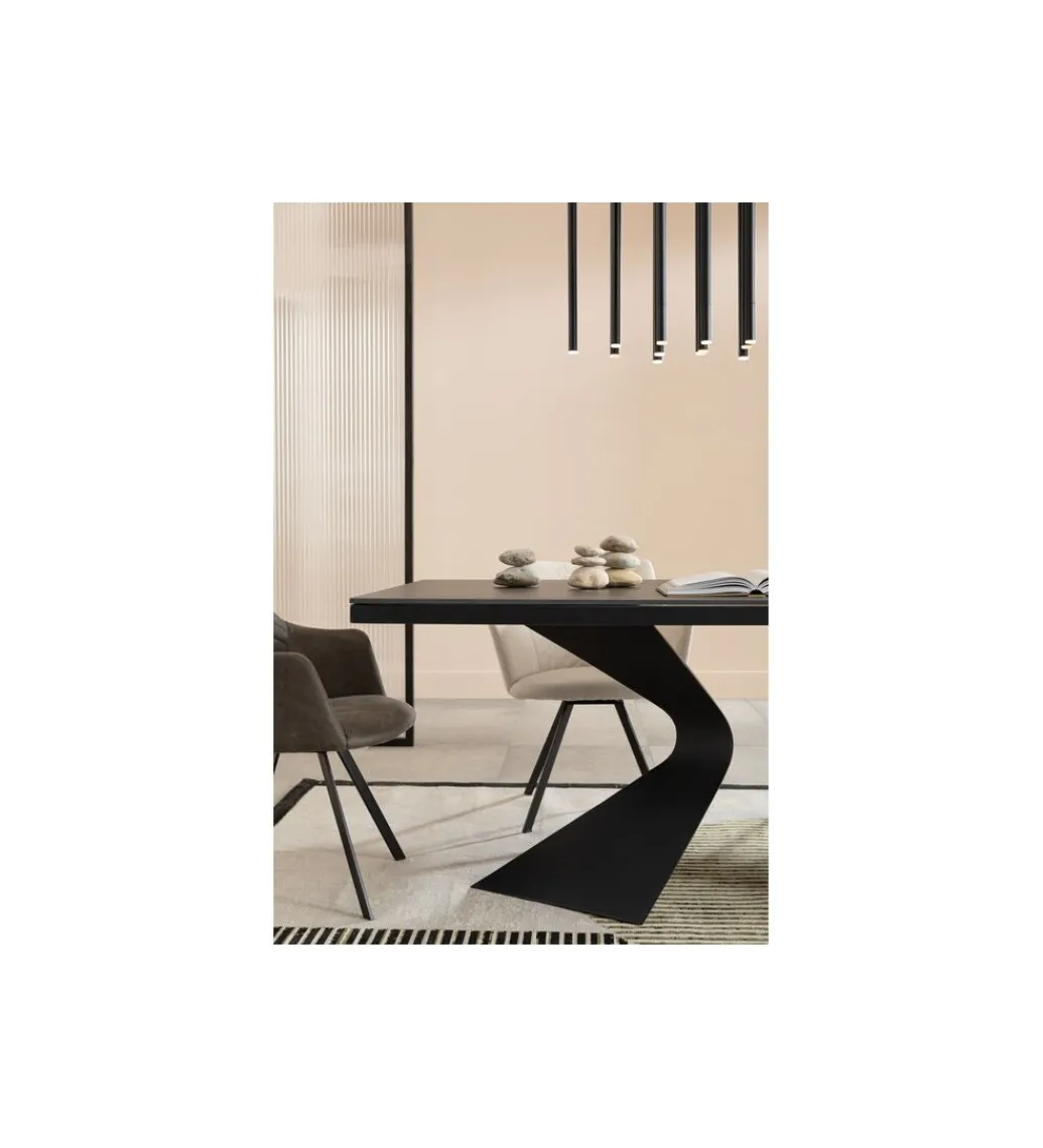 Stół GLOYRIA 200 cm ceramika w optyce czarnego marmuru*KDesign Outlet
