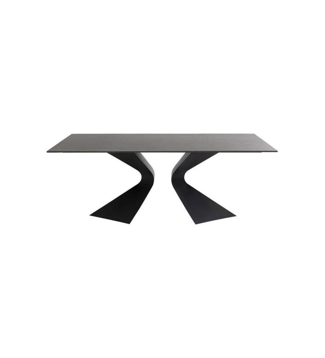 Stół GLOYRIA 200 cm ceramika w optyce czarnego marmuru*KDesign Outlet