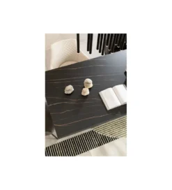 Stół GLOYRIA 200 cm ceramika w optyce czarnego marmuru*KDesign Outlet