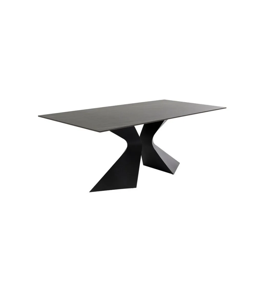 Stół GLOYRIA 200 cm ceramika w optyce czarnego marmuru*KDesign Outlet