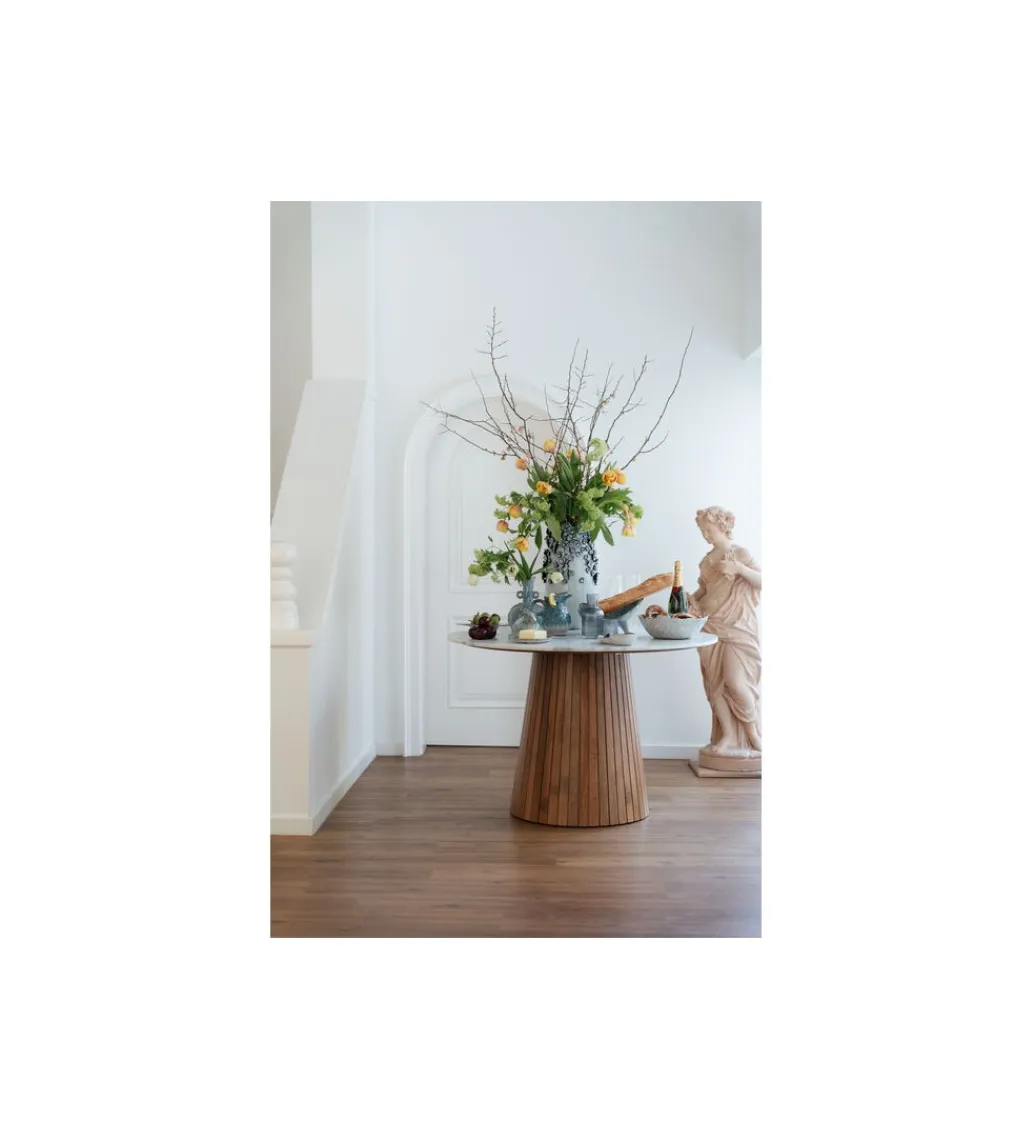 Stół GRACE 115 cm drewno mango marmur*KARE Outlet