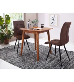 Stół GRENOBLE 80 cm drewno sheesham*WOHNLING, GERMANY New
