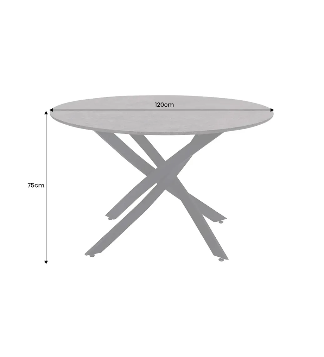 Stół HELIX 120 cm szary*Invicta Interior Sale