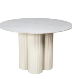 Stół HERE 120 cm ceramiczny blat biały*Exclusivas Clearance