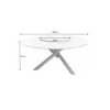 Stół IDAHO 150 cm ceramika w optyce białego marmuru*Invicta Interior New